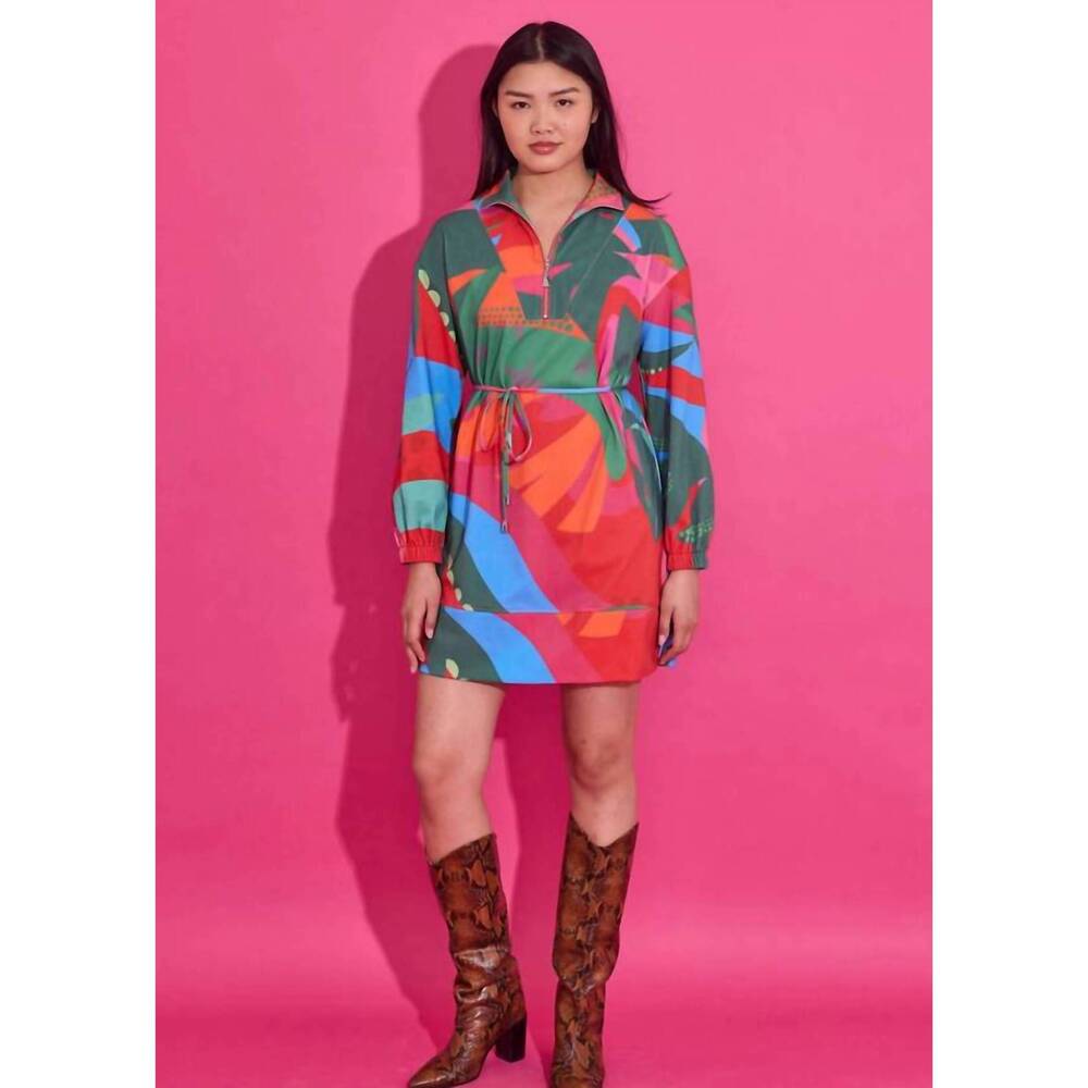 NEW ALDEN logan mini dress in tropical jingle